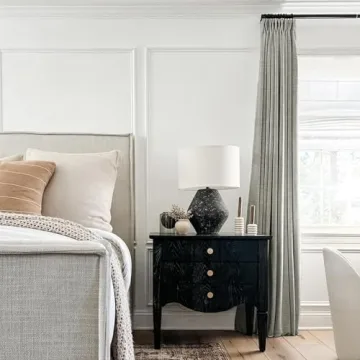 Luxurious TWOPAGES Faux Linen Pinch Pleat Curtains 52x96