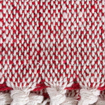 DII Buffalo Check Rustic Farmhouse Throw Blanket Red/White