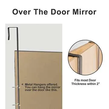 NeuType Over The Door Mirror, 47x16 Full Length, Stylish
