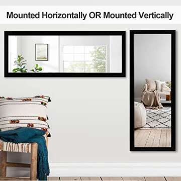 NeuType Over The Door Mirror, 47x16 Full Length, Stylish