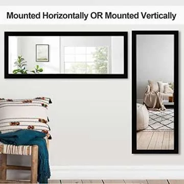 NeuType Over The Door Mirror, 47x16 Full Length, Stylish