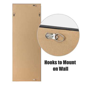 NeuType Over The Door Mirror, 47x16 Full Length, Stylish