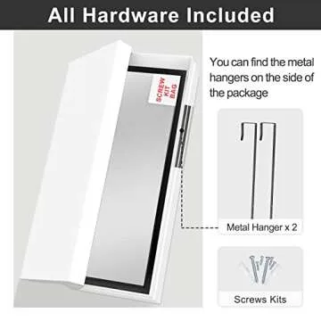 NeuType Over The Door Mirror, 47x16 Full Length, Stylish