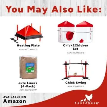 RentACoop Little Red Barn Chick Brooder (2024 Version) with Jute Brooder Liner