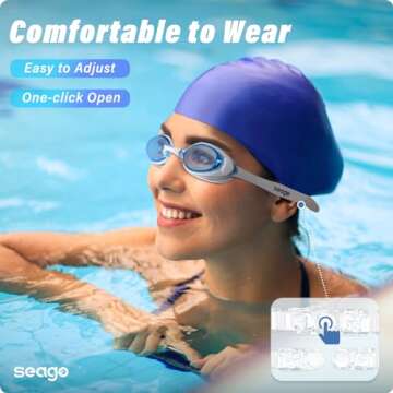 Swimming Goggles 2 Pack Swim Goggles Anti Fog Goggles Adult Swimming UV Protection Fit for Adult Men...