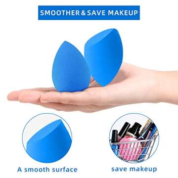 Makeup Sponge,10 Pcs Makeup Sponges Blender Set Beauty Cosmetic Foundation Blending Applicator Puff, Flawless for Liquid Cream Powder (Multiple colors)