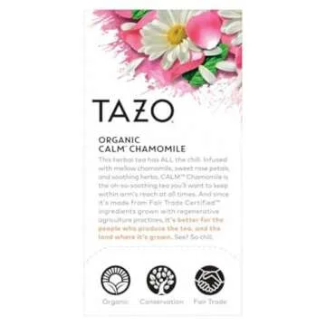 TAZO CALM Chamomile Herbal Tea 16ct Organic Relaxation