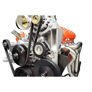 ICT Billet LS Idler Pulley Relocation Bracket for LS1 Intake Swap LQ4 LQ9 LSX 4.8L 5.3L 6.0L Truck Bracket Alternator Power Steering 551353 Billet Aluminum Made in USA 551353