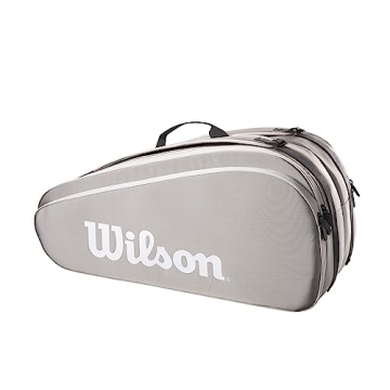 Wilson Tour Tennis Racket Bag Holds 6 Rackets Stylish Grey