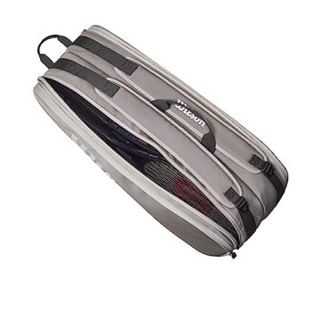 Wilson Tour Tennis Racket Bag Holds 6 Rackets Stylish Grey