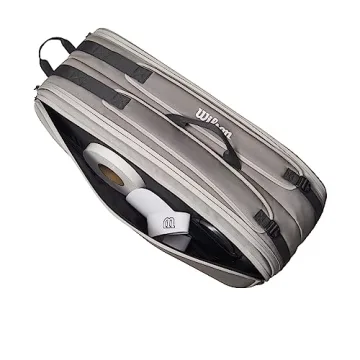 Wilson Tour Tennis Racket Bag Holds 6 Rackets Stylish Grey