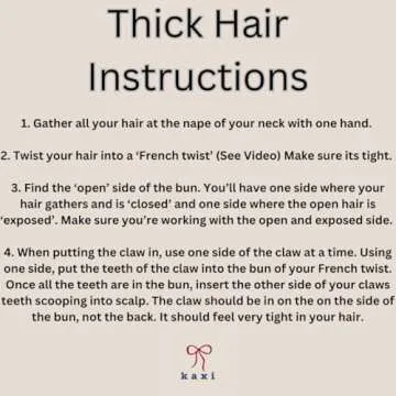 KAXI THE ORIGINAL Hold Everything Hair Claw - Perfect for Thick & Thin Hair Straight, Wavy & Curly |...