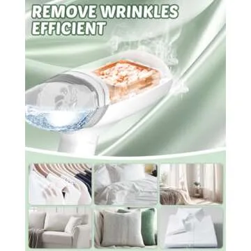 Tylasom Portable Steamer for Clothes - Fast Heating Handheld Garment Wrinkle Remover, Ideal for Travel, Home & Business, White