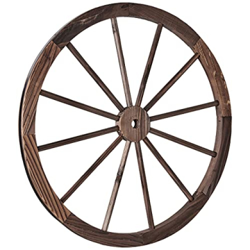 Vintage Wood Garden Wagon Wheels | 31.5" Diameter Set of 2