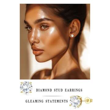 Zankulas Cubic Zirconia Stud Earrings for Women Mens Earrings Hypoallergenic Sterling Silver Post Sq...