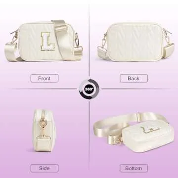 TOPEAST White C Crossbody Handbag - Sleek & Stylish