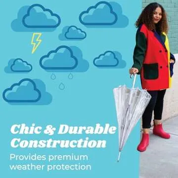 Totes Clear Bubble Umbrella - Lightweight & Stylish Protection