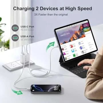 [2-Pack] 40W USB C Wall Plug, 4 Port Fast Charging Block PD 3.0 Multi Port Type C Adapter Cube for iPhone 16/15/14/13/12/11 Pro Max Plus/XR/SE,iPad/Pro/Mini/Air,AirPods4,watch10,Galaxy S24/S23+ Ultra