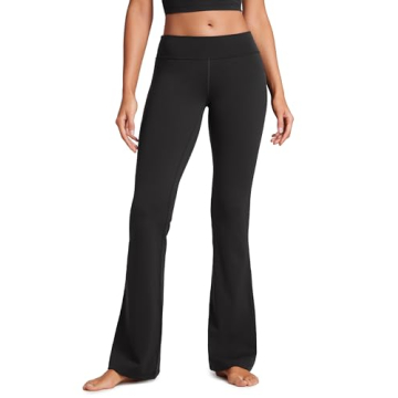 CRZ YOGA Womens Butterluxe Low Rise Flare Leggings 32" - Bootcut Yoga Pants with Pocket Wide Leg But...