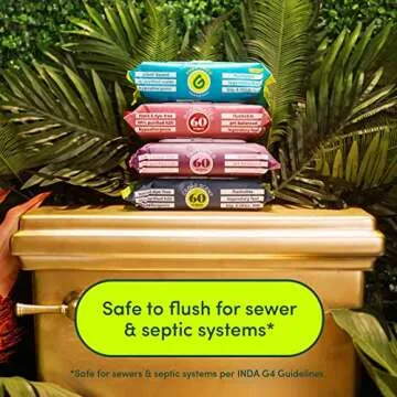 Goodwipes Flushable Butt Wipes Made with Vitamin E & Aloe - Soft & Gentle Wet Wipe Dispenser for Home Use, Septic & Sewer Safe - Largest Adult Toilet Towelettes - Variety Pack, 240 Count (4 Packs)