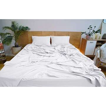 Mezzati Brushed Microfiber Bed Sheet Set - Ultra Soft and Lightweight for Ultimate Sleep Comfort, Wr...