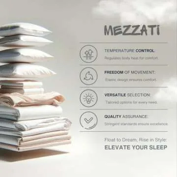 Mezzati Brushed Microfiber Bed Sheet Set - Ultra Soft and Lightweight for Ultimate Sleep Comfort, Wrinkle Free and Color Fade Resistant, 4 Piece Set (White,King Size)