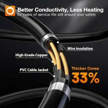 addlon 25 Feet Outdoor Extension Cord Waterproof Deep Black 16 AWG 3 Prong, Flexible Long Wires Perfect for Home or Office Use, UL Listed