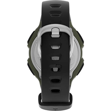 Timex Men's Ironman Triathlon Classic 30 38mm Resin Strap Watch – Green Case Black Top Ring with Black Resin Strap