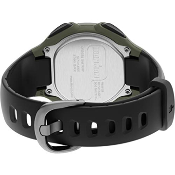 Timex Men's Ironman Triathlon Classic 30 38mm Resin Strap Watch – Green Case Black Top Ring with Black Resin Strap