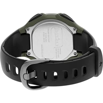 Timex Men's Ironman Triathlon Classic 30 38mm Resin Strap Watch – Green Case Black Top Ring with Black Resin Strap