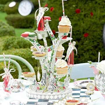 Talking Tables Alice in Wonderland Cupcake Stand - Ideal for Magical Celebrations!