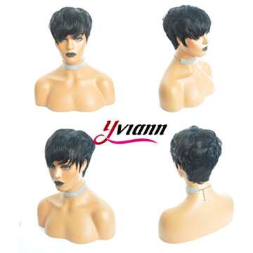 Yviann Human Hair Pixie Cut Wig for Women - Stylish & Versatile