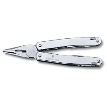 Victorinox Swiss Tool Spirit X Swiss Army Knife, 24 Function Swiss Made Multi-Tool with Needle-Nose Pliers, Wire Cutters and Large Blade - Silver