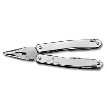 Victorinox Swiss Tool Spirit X Swiss Army Knife, 24 Function Swiss Made Multi-Tool with Needle-Nose Pliers, Wire Cutters and Large Blade - Silver