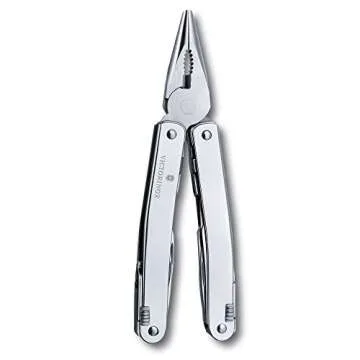 Victorinox Swiss Tool Spirit X Swiss Army Knife, 24 Function Swiss Made Multi-Tool with Needle-Nose Pliers, Wire Cutters and Large Blade - Silver