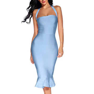 Elegant Bandage Bodycon Dress for Weddings and Parties