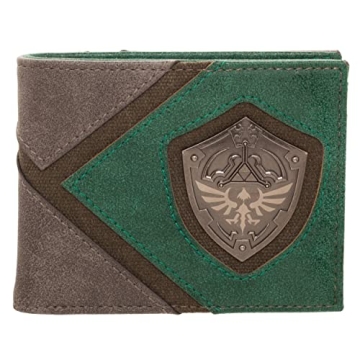 Durable Nintendo Zelda Video Game BiFold Wallet with Metal Badge