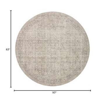 Loloi Amber Lewis Alie Collection ALE-03 Taupe/Dove 5'-3'' x 7'-9'', .13'' Pile Height, Area Rug