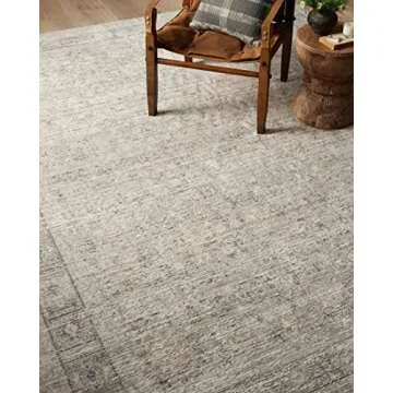 Loloi Amber Lewis Alie Collection ALE-03 Taupe/Dove 5'-3'' x 7'-9'', .13'' Pile Height, Area Rug