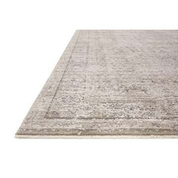 Loloi Amber Lewis Alie Collection ALE-03 Taupe/Dove 5'-3'' x 7'-9'', .13'' Pile Height, Area Rug