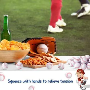 40 Pcs Mini Foam Baseballs 1.18 Inch Stress Balls with Drawstring Mesh Bag Baseball Party Favors Soft Foam Toy Mini Sport Ball for Anxiety Relief Relaxation Party Teens Adults