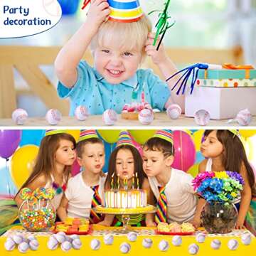 40 Pcs Mini Foam Baseballs 1.18 Inch Stress Balls with Drawstring Mesh Bag Baseball Party Favors Soft Foam Toy Mini Sport Ball for Anxiety Relief Relaxation Party Teens Adults