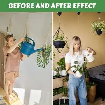 Heavy-Duty Hanging Plant Pulley with Adjustable Hooks