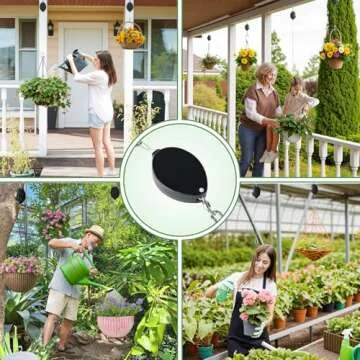 Heavy-Duty Hanging Plant Pulley with Adjustable Hooks