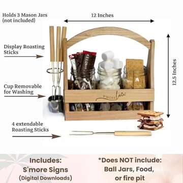 JOY FULL NESS Smores Caddy - Perfect for Fire Pit Fun