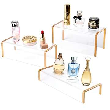 Stunning SHUNKAIZS 3-Piece Acrylic Riser Display Stand for Shoes and Handbags