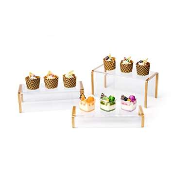 Elegant SHUNKAIZS Acrylic Riser Display Stand Set