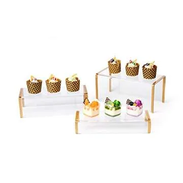 Elegant SHUNKAIZS Acrylic Riser Display Stand Set