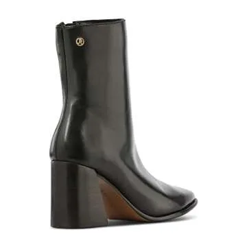 Jatarea Ankle Boots for Women - Stylish Leather with Block Heel - Comfortable & Easy Wear Womens Boo...