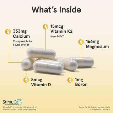 Jarrow Formulas BoneUp - 240 Capsules - 120 Servings - for Bone Support & Skeletal Nutrition - Includes Naturally Derived Vitamin D3, K2 (as MK-7) & 1000 mg Calcium - Gluten Free - Non-GMO